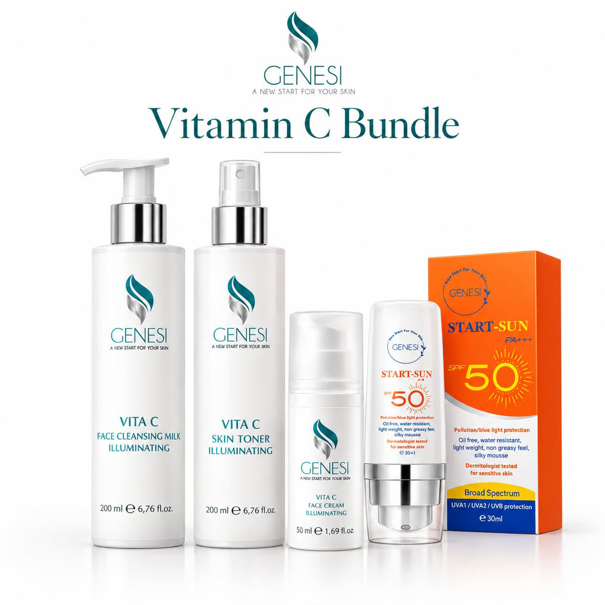 GENESI 90-DAY Vitamin C Skincare Ritual + FREE SPF 50